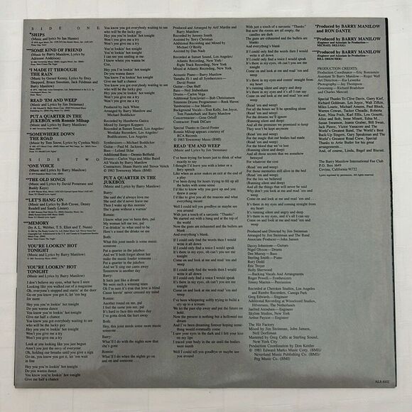 LP Vinyl Barry Manilow Greatest Hits Volume II with Dust Cover and Sleeve - Picture 4 of 8